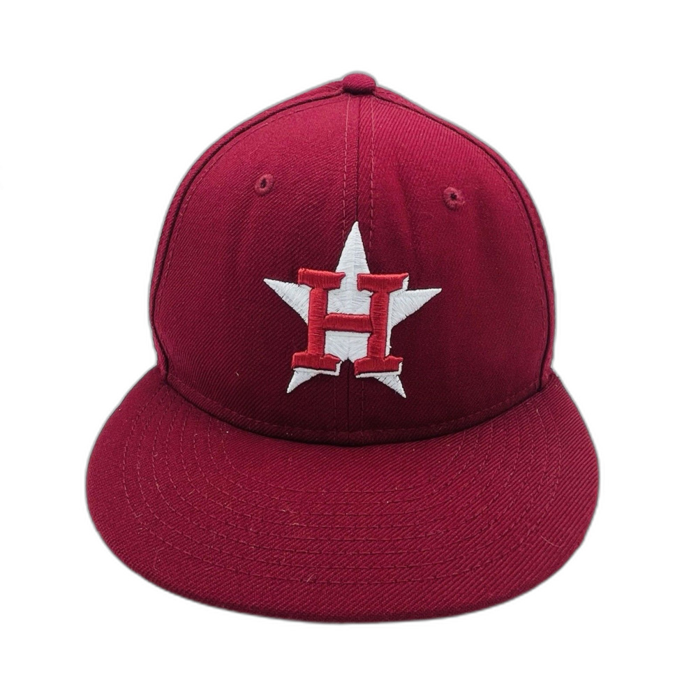 New Era Hat Houston Astros 59FIFTY Fitted Star Logo Maroon Mens 7 5/8
